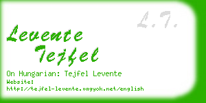 levente tejfel business card